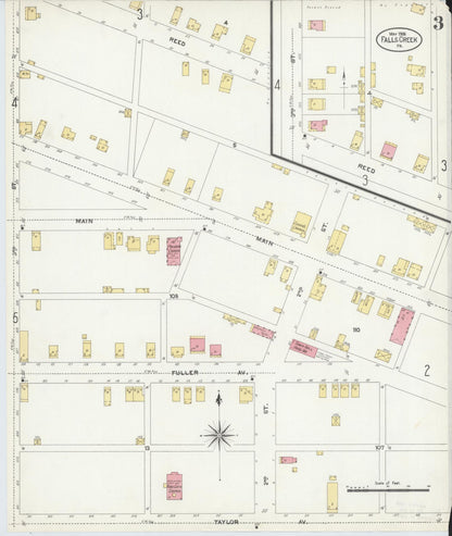 Sanborn Fire Insurance Map from Falls Creek, Jefferson And Clearfield Counties, Pennsylvania (1906), Sheet #0003 - Complete Map Set gallery image, historic Sanborn map, vintage wall art, Pennsylvania Pennsylvania