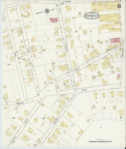 Sanborn Fire Insurance Map from Bedford, Independent Cities, Virginia (1913), Sheet #0011 - Complete Map Set gallery image, historic Sanborn map, vintage wall art, Virginia Virginia