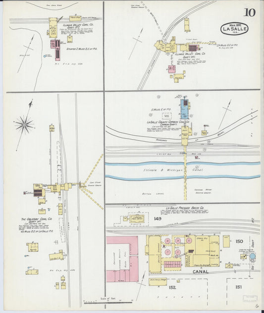 Sanborn Fire Insurance Map from La Salle, La Salle County, Illinois (1892), Sheet #0010 - Historic Sanborn Fire Insurance Map Print, vintage old map wall art, antique decor, genealogy gift, Illinois Illinois map