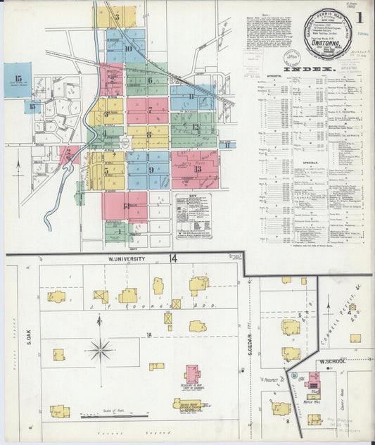 Sanborn Fire Insurance Map from Owatonna, Steele County, Minnesota (1900), Sheet #0001 - Historic Sanborn Fire Insurance Map Print, vintage old map wall art, antique decor, genealogy gift, Minnesota Minnesota map