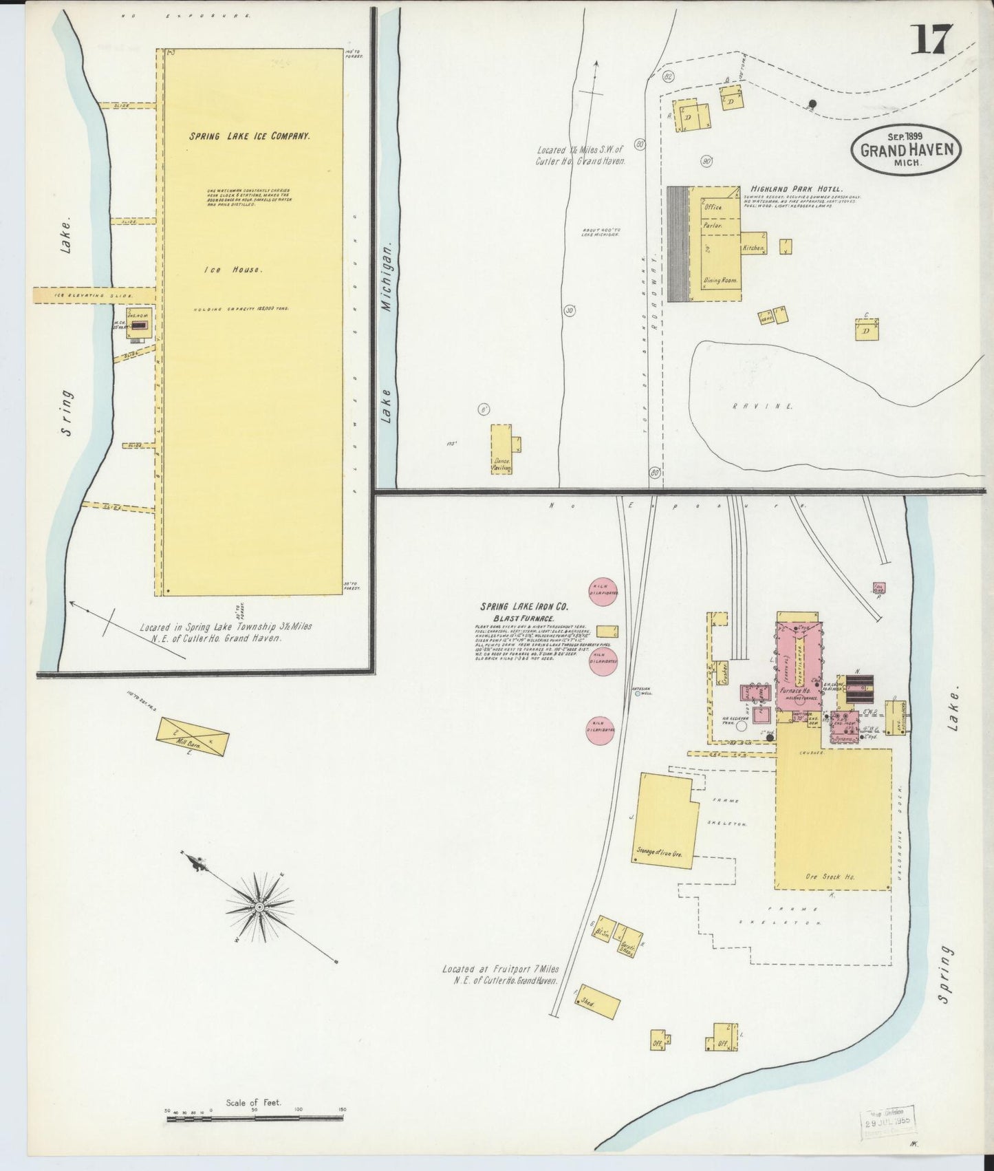 Sanborn Fire Insurance Map from Grand Haven, Ottawa County, Michigan (1899), Sheet #0017 - Complete Map Set gallery image, historic Sanborn map, vintage wall art, Michigan Michigan