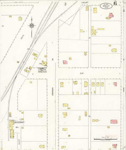 Sanborn Fire Insurance Map from Shelley, Bingham County, Idaho (1921), Sheet #0006 - Complete Map Set gallery image, historic Sanborn map, vintage wall art, Idaho Idaho