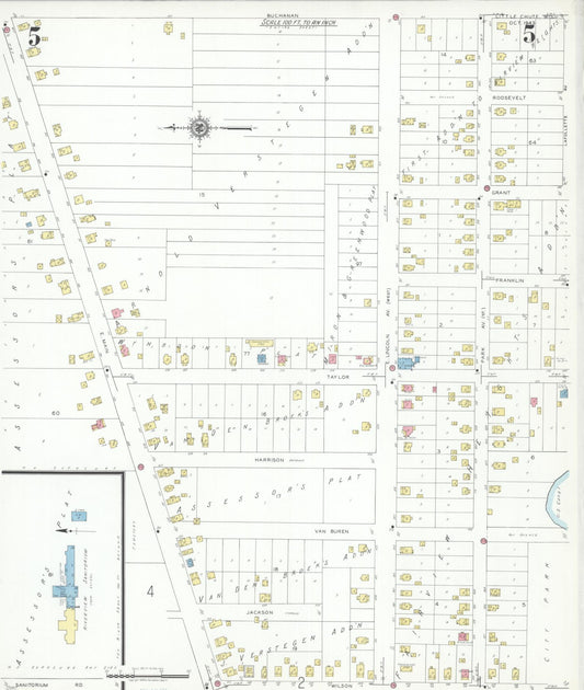 Sanborn Fire Insurance Map from Little Chute, Outagamie County, Wisconsin (1943), Sheet #0005 - Historic Sanborn Fire Insurance Map Print, vintage old map wall art, antique decor, genealogy gift, Wisconsin Wisconsin map