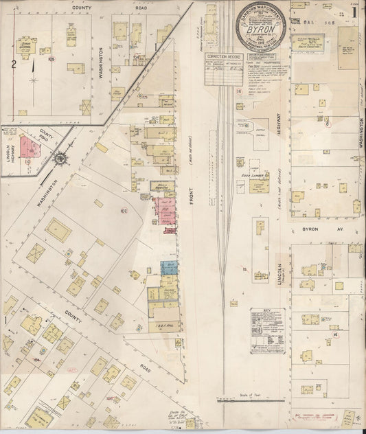 Sanborn Fire Insurance Map from Byron, Contra Costa County, California (1932), Sheet #0001 - Historic Sanborn Fire Insurance Map Print, vintage old map wall art, antique decor, genealogy gift, California California map