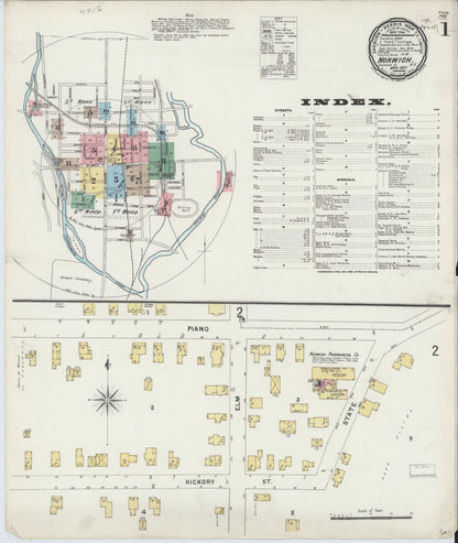 Sanborn Fire Insurance Map from Norwich, Chenango County, New York (1897), Sheet #0001 - Complete Map Set gallery image, historic Sanborn map, vintage wall art, New York New York