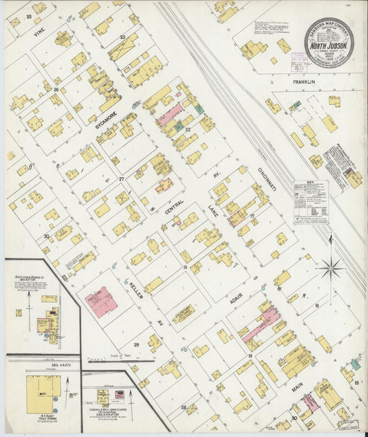 Sanborn Fire Insurance Map from North Judson, Starke County, Indiana (1902), Sheet #0001 - Historic Sanborn Fire Insurance Map Print, vintage old map wall art, antique decor, genealogy gift, Indiana Indiana map