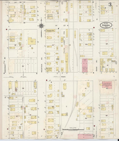Sanborn Fire Insurance Map from Biwabik, Saint Louis County, Minnesota (1936), Sheet #0003 - Complete Map Set gallery image, historic Sanborn map, vintage wall art, Minnesota Minnesota