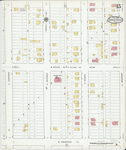 Sanborn Fire Insurance Map from Englewood, Arapahoe County, Colorado (1919), Sheet #0015 - Complete Map Set gallery image, historic Sanborn map, vintage wall art, Colorado Colorado