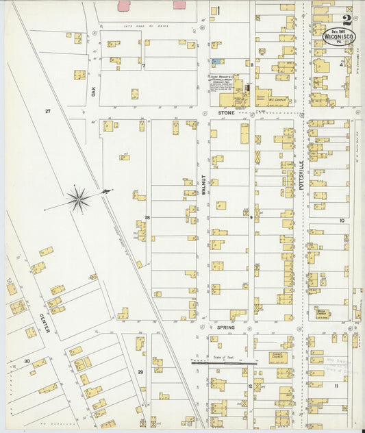 Sanborn Fire Insurance Map from Wiconisco, Dauphin County, Pennsylvania (1902), Sheet #0002 - Historic Sanborn Fire Insurance Map Print, vintage old map wall art, antique decor, genealogy gift, Pennsylvania Pennsylvania map