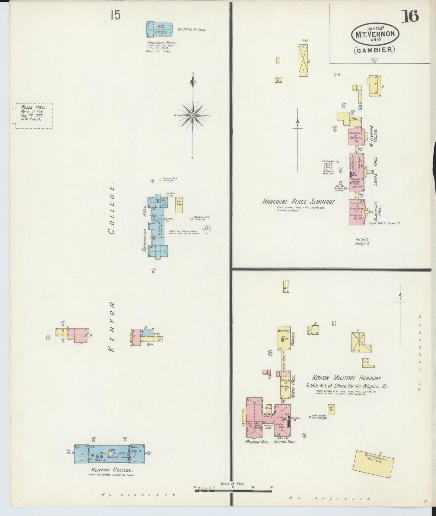 Sanborn Fire Insurance Map from Mount Vernon, Knox County, Ohio (1897), Sheet #0016 - Historic Sanborn Fire Insurance Map Print, vintage old map wall art, antique decor, genealogy gift, Ohio Ohio map