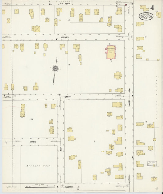 Sanborn Fire Insurance Map from Brocton, Chautauqua County, New York (1913), Sheet #0004 - Historic Sanborn Fire Insurance Map Print, vintage old map wall art, antique decor, genealogy gift, New York New York map