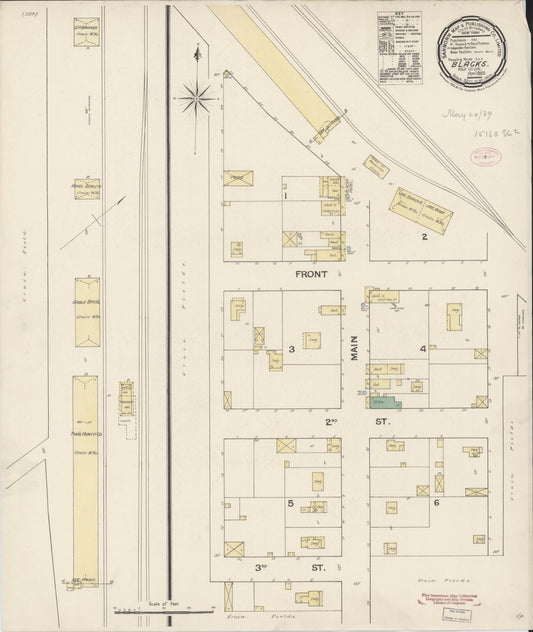 Sanborn Fire Insurance Map from Blacks, Yolo County, California (1889), Sheet #0001 - Historic Sanborn Fire Insurance Map Print, vintage old map wall art, antique decor, genealogy gift, California California map