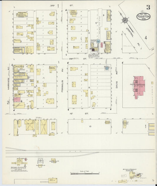 Sanborn Fire Insurance Map from Fosston, Polk County, Minnesota (1913), Sheet #0003 - Historic Sanborn Fire Insurance Map Print, vintage old map wall art, antique decor, genealogy gift, Minnesota Minnesota map