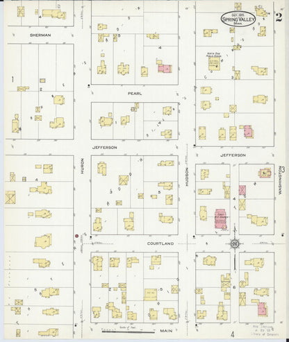 Sanborn Fire Insurance Map from Spring Valley, Fillmore County, Minnesota (1915), Sheet #0002 - Historic Sanborn Fire Insurance Map Print, vintage old map wall art, antique decor, genealogy gift, Minnesota Minnesota map