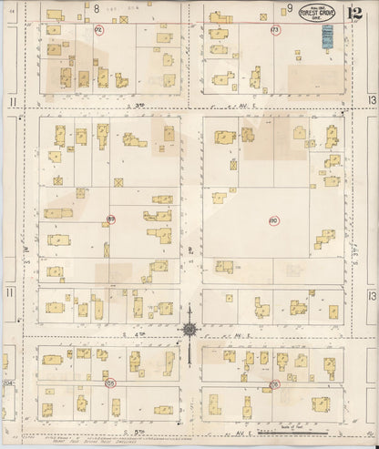 Sanborn Fire Insurance Map from Forest Grove, Washington County, Oregon (1939), Sheet #0012 - Complete Map Set gallery image, historic Sanborn map, vintage wall art, Oregon Oregon