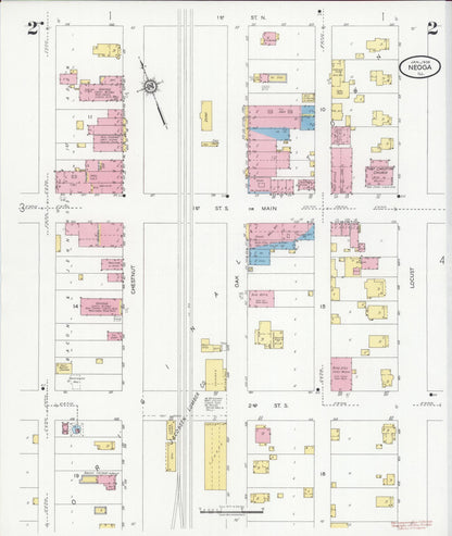 Sanborn Fire Insurance Map from Neoga, Cumberland County, Illinois (1930), Sheet #0002 - Complete Map Set gallery image, historic Sanborn map, vintage wall art, Illinois Illinois