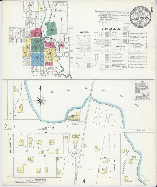 Sanborn Fire Insurance Map from Park Rapids, Hubbard County, Minnesota. (1907) – Map View
