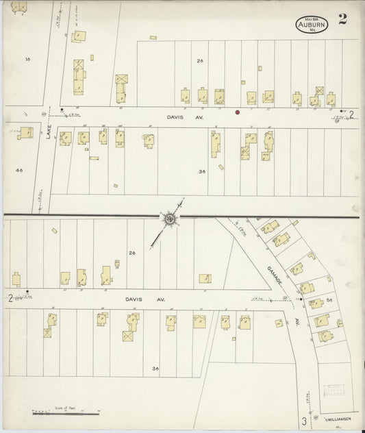 Sanborn Fire Insurance Map from Auburn, Androscoggin County, Maine (1914), Sheet #0002 - Historic Sanborn Fire Insurance Map Print, vintage old map wall art, antique decor, genealogy gift, Maine Maine map