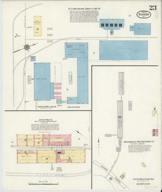 Sanborn Fire Insurance Map from Hudson, Columbia County, New York (1911), Sheet #0023 - Historic Sanborn Fire Insurance Map Print, vintage old map wall art, antique decor, genealogy gift, New York New York map