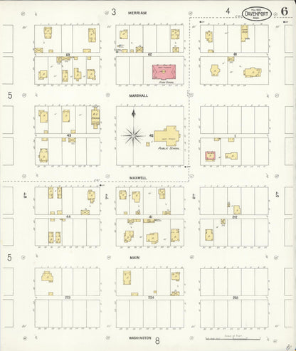 Sanborn Fire Insurance Map from Davenport, Lincoln County, Washington (1902), Sheet #0006 - Complete Map Set gallery image, historic Sanborn map, vintage wall art, Washington Washington