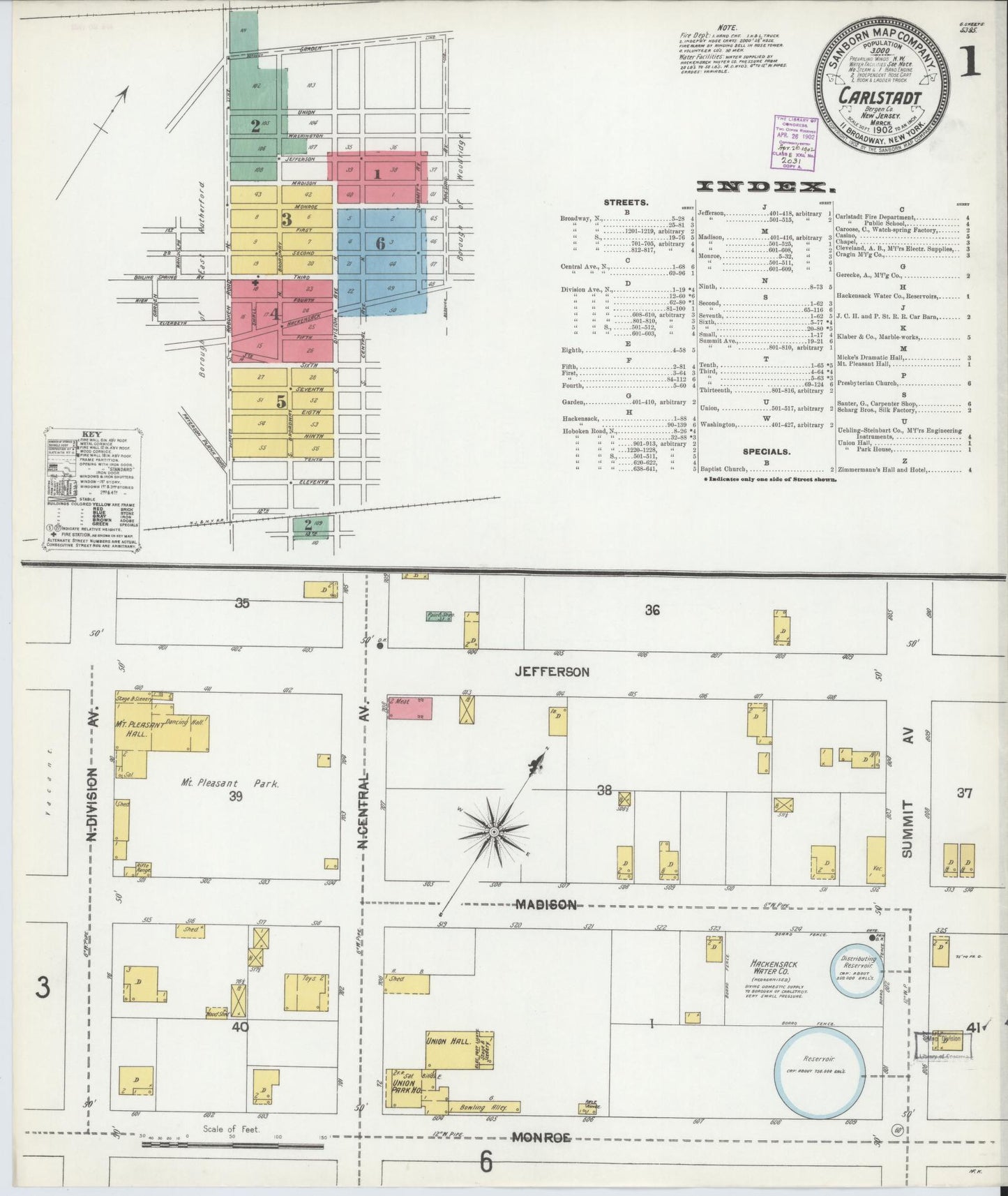 Sanborn Fire Insurance Map from Carlstadt, Bergen County, New Jersey. (1902) – Historic Sanborn Fire Insurance Map Print