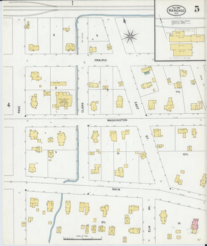 Sanborn Fire Insurance Map from Marengo, McHenry County, Illinois (1905), Sheet #0005 - Complete Map Set gallery image, historic Sanborn map, vintage wall art, Illinois Illinois