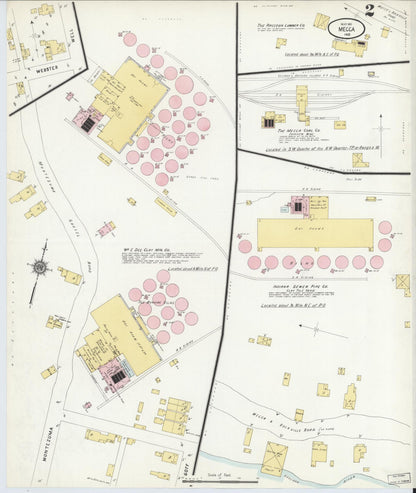 Sanborn Fire Insurance Map from Mecca, Parke County, Indiana (1910), Sheet #0002 - Historic Sanborn Fire Insurance Map Print, vintage old map wall art, antique decor, genealogy gift, Indiana Indiana map