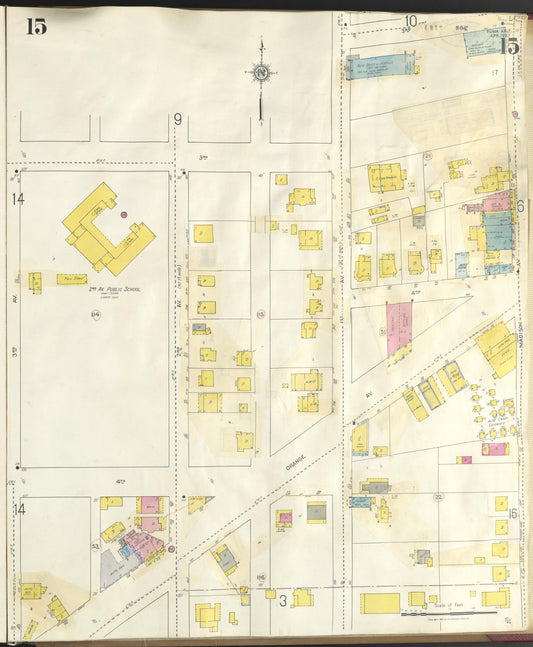 Sanborn Fire Insurance Map from Yuma, Yuma County, Arizona (1948), Sheet #0015 - Historic Sanborn Fire Insurance Map Print, vintage old map wall art, antique decor, genealogy gift, Arizona Arizona map