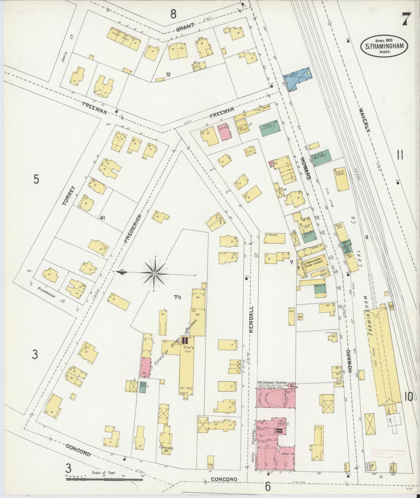 Sanborn Fire Insurance Map from South Farmington, Middlesex County, Massachusetts (1903), Sheet #0007 - Complete Map Set gallery image, historic Sanborn map, vintage wall art, Massachusetts Massachusetts