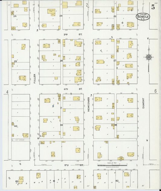 Sanborn Fire Insurance Map from Bowdle, Edmunds County, South Dakota (1921), Sheet #0005 - Historic Sanborn Fire Insurance Map Print, vintage old map wall art, antique decor, genealogy gift, South Dakota South Dakota map
