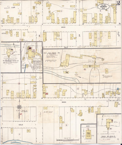 Sanborn Fire Insurance Map from Murray, Shoshone County, Idaho (1927), Sheet #0002 - Complete Map Set gallery image, historic Sanborn map, vintage wall art, Idaho Idaho