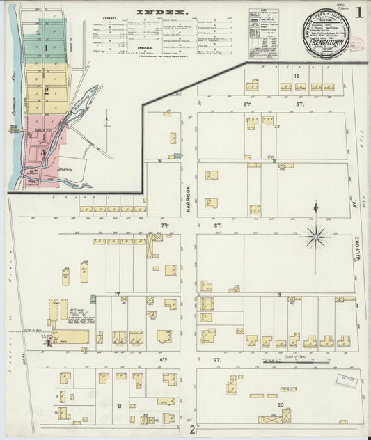 Sanborn Fire Insurance Map from Frenchtown, Hunterdon County, New Jersey. (1897) – Historic Sanborn Fire Insurance Map Print
