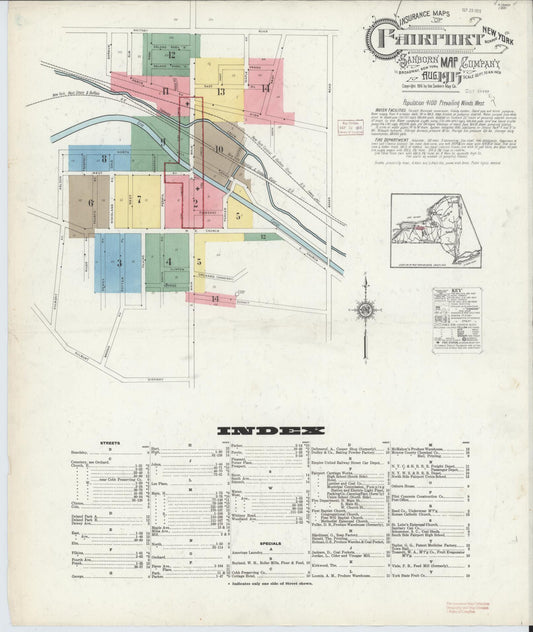 Sanborn Fire Insurance Map from Fairport, Monroe County, New York. (1915) – Historic Sanborn Fire Insurance Map Print