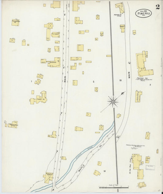 Sanborn Fire Insurance Map from Pine Hill, Ulster County, New York. (1898), Sheet 2 – Historic Sanborn Fire Insurance Map Print