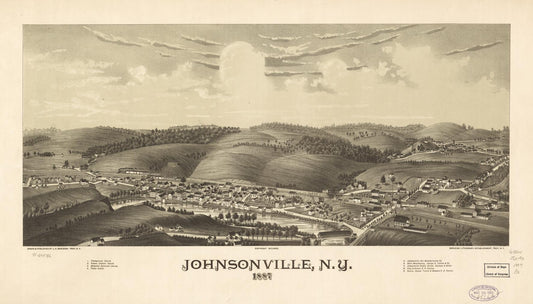 Johnsonville, N.Y. 1887. (1887) – Historic Bird’s-Eye View Panorama Print