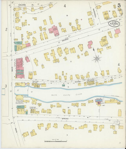 Sanborn Fire Insurance Map from Adams, Jefferson County, New York (1906), Sheet #0005 - Complete Map Set gallery image, historic Sanborn map, vintage wall art, New York New York
