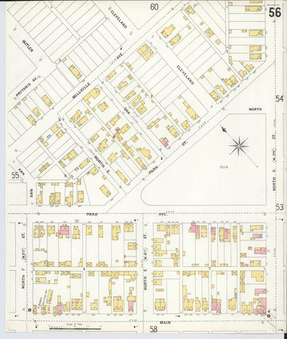 Sanborn Fire Insurance Map from Hamilton, Butler County, Ohio (1899), Sheet #0056 - Complete Map Set gallery image, historic Sanborn map, vintage wall art, Ohio Ohio