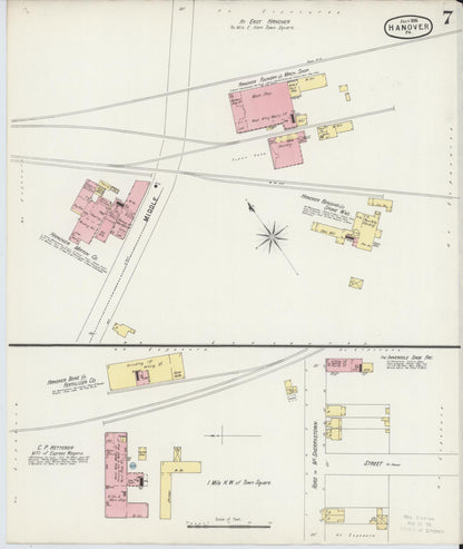 Sanborn Fire Insurance Map from Hanover, York County, Pennsylvania (1896), Sheet #0007 - Complete Map Set gallery image, historic Sanborn map, vintage wall art, Pennsylvania Pennsylvania