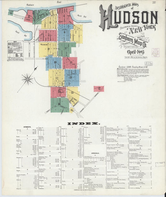 Sanborn Fire Insurance Map from Hudson, Columbia County, New York. (1903) – Historic Sanborn Fire Insurance Map Print