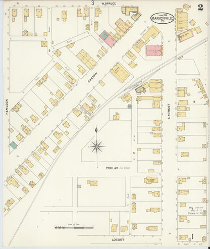 Sanborn Fire Insurance Map from Marienville, Forest County, Pennsylvania (1904), Sheet #0002 - Complete Map Set gallery image, historic Sanborn map, vintage wall art, Pennsylvania Pennsylvania