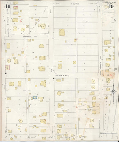 Sanborn Fire Insurance Map from Fayetteville, Washington County, Arkansas (1948), Sheet #0019 - Complete Map Set gallery image, historic Sanborn map, vintage wall art, Arkansas Arkansas