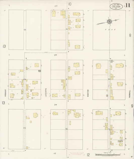Sanborn Fire Insurance Map from Colusa, Colusa County, California (1918), Sheet #0011 - Historic Sanborn Fire Insurance Map Print, vintage old map wall art, antique decor, genealogy gift, California California map