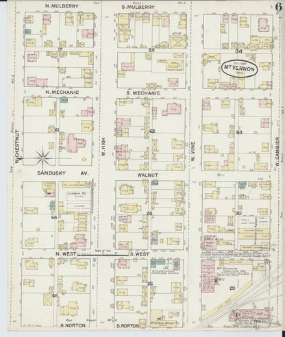 Sanborn Fire Insurance Map from Mount Vernon, Knox County, Ohio (1887), Sheet #0006