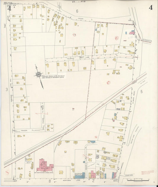 Sanborn Fire Insurance Map from Easthampton, Suffolk County, New York (1943), Sheet #0004 - Historic Sanborn Fire Insurance Map Print, vintage old map wall art, antique decor, genealogy gift, New York New York map
