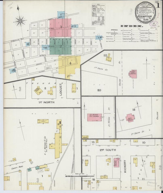 Sanborn Fire Insurance Map from Assumption, Christian County, Illinois. (1893) – Map View