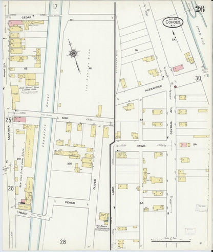Sanborn Fire Insurance Map from Cohoes, Albany County, New York (1910), Sheet #0026 - Complete Map Set gallery image, historic Sanborn map, vintage wall art, New York New York