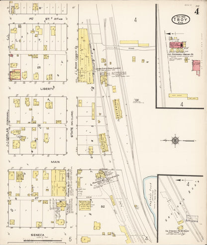 Sanborn Fire Insurance Map from Troy, Doniphan County, Kansas (1922), Sheet #0004 - Complete Map Set gallery image, historic Sanborn map, vintage wall art, Kansas Kansas
