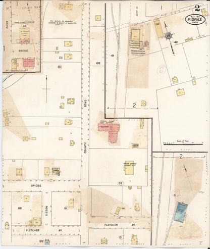 Sanborn Fire Insurance Map from Midvale, Washington County, Idaho (1931), Sheet #0002 - Complete Map Set gallery image, historic Sanborn map, vintage wall art, Idaho Idaho
