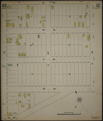 Sanborn Fire Insurance Map from New Jersey Coast, New Jersey Coast, New Jersey (1890), Sheet #0017 - Complete Map Set gallery image, historic Sanborn map, vintage wall art, New Jersey Coast New Jersey