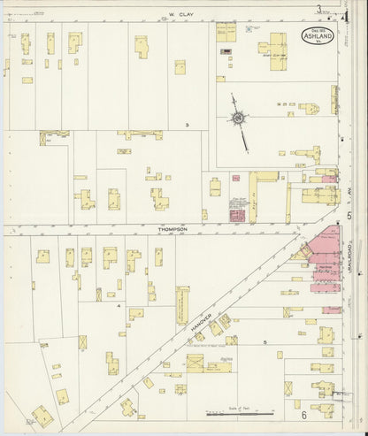 Sanborn Fire Insurance Map from Ashland, Hanover County, Virginia (1913), Sheet #0004 - Complete Map Set gallery image, historic Sanborn map, vintage wall art, Virginia Virginia